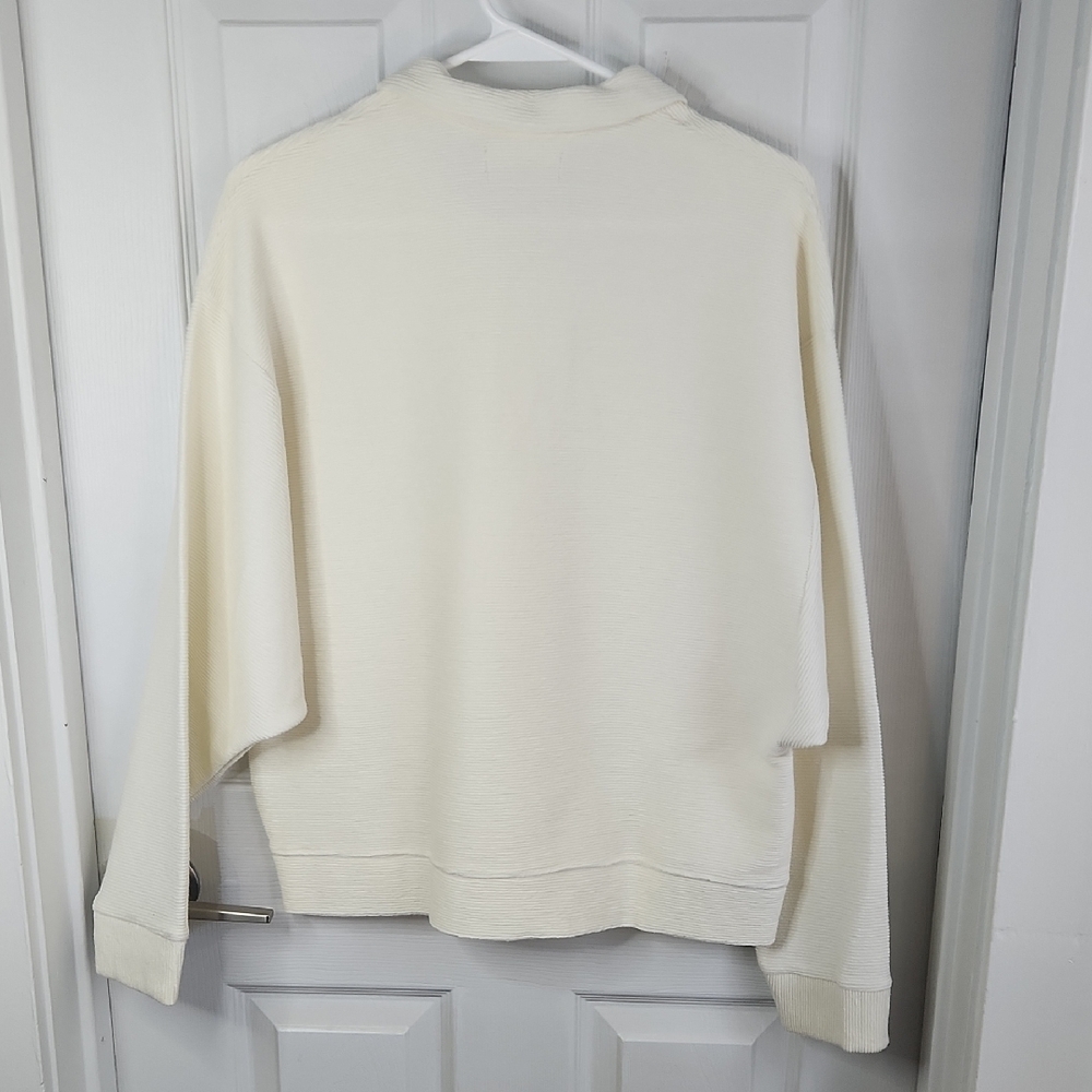 Madewell Jaquard Ottoman Polo Top - Picture 9 of 10